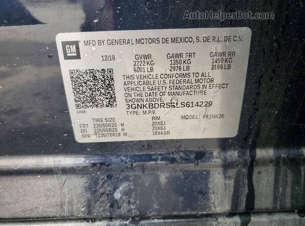 3GNKBDRS6LS614229 2020 CHEVROLET BLAZER Синий Панорамный вид салона 360°