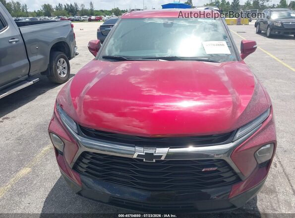 3GNKBERS0SS198358 2025 CHEVROLET BLAZER Red Widok zestawu wskaźników