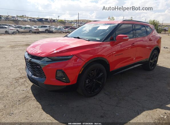 3GNKBERS1MS575105 2021 CHEVROLET BLAZER Красный Передняя левая четверть
