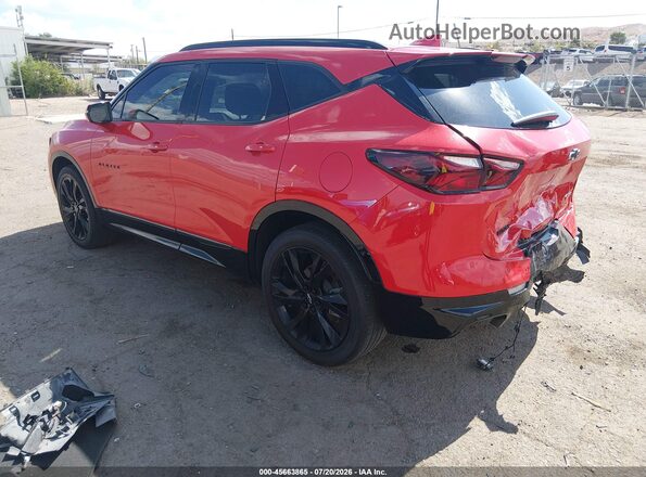 3GNKBERS1MS575105 2021 CHEVROLET BLAZER Красный Задняя левая четверть