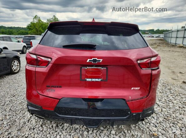 3GNKBERS2LS666947 2020 CHEVROLET BLAZER Red უკანა ხედი