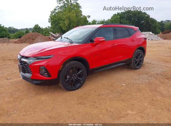 3GNKBERS3LS546333 2020 CHEVROLET BLAZER Red წინა მარცხენა ხედი სამი მეოთხედიდან