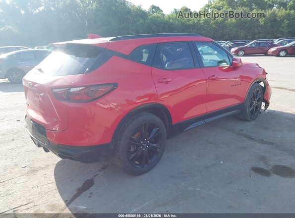 3GNKBERS7MS558292 2021 CHEVROLET BLAZER Red Trasero derecho