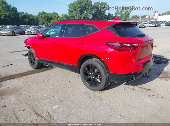3GNKBERS7MS558292 2021 CHEVROLET BLAZER Red Trasero izquierdo