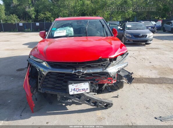 3GNKBERS7MS558292 2021 CHEVROLET BLAZER Red Vista interior trasera
