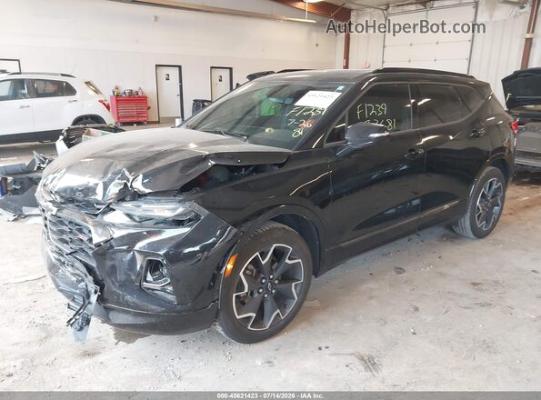 3GNKBERS9KS646046 2019 CHEVROLET BLAZER Черный Передняя левая четверть