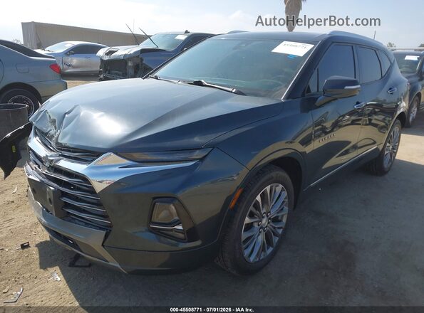 3GNKBFRS4KS654464 2019 CHEVROLET BLAZER Gray Передня ліва чверть