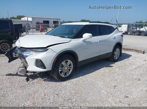 3GNKBGRS2KS656249 2019 CHEVROLET BLAZER White Առջևի ձախ երեք քառորդ տեսարան