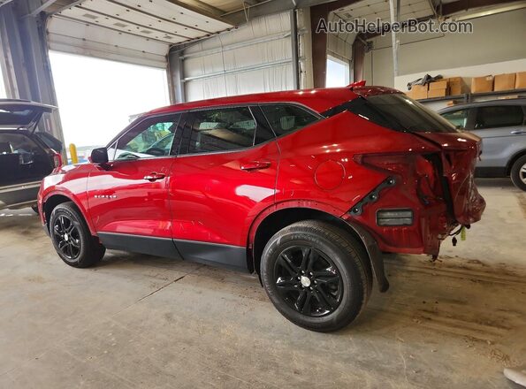 3GNKBHR43MS524384 2021 CHEVROLET BLAZER Burgundy უკანა მარცხენა