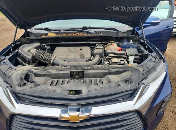 3GNKBHR44NS219414 2022 CHEVROLET BLAZER Blue Vista del compartimento del motor