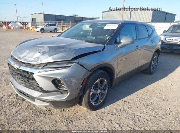 3GNKBHR45SS202665 2025 CHEVROLET BLAZER Серебряный Передняя левая четверть