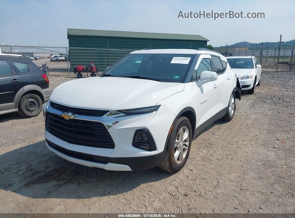 3GNKBHR46NS130167 2022 CHEVROLET BLAZER White Vista tres cuartos delantera izquierda
