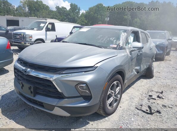 3GNKBHR46SS242916 2025 CHEVROLET BLAZER Серебряный Передняя левая четверть