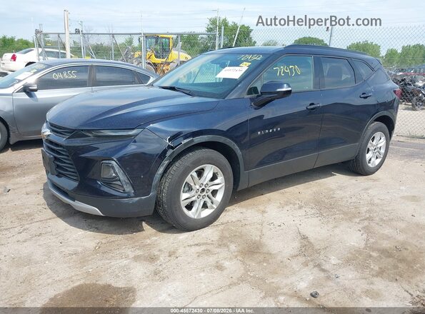 3GNKBHRS1LS707764 2020 CHEVROLET BLAZER Blue წინა მარცხენა ხედი სამი მეოთხედიდან
