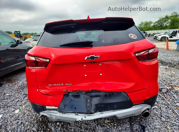 3GNKBHRS9LS670916 2020 CHEVROLET BLAZER Red Vista trasera