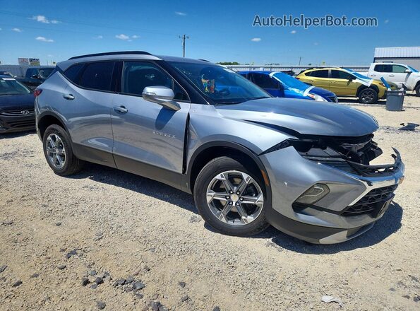 3GNKBJR46RS195730 2024 CHEVROLET BLAZER Серебряный Передняя правая четверть
