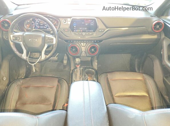 3GNKBJRS5KS593807 2019 CHEVROLET BLAZER Black Առջևի վահանակի տեսք
