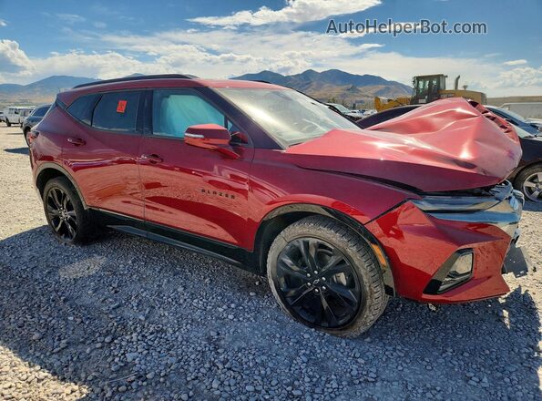 3GNKBJRS6KS646949 2019 CHEVROLET BLAZER Красный Передняя правая четверть