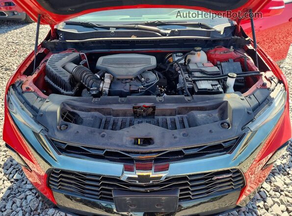 3GNKBJRS6KS688764 2019 CHEVROLET BLAZER Red Engine compartment view