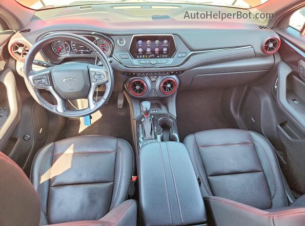 3GNKBJRS6KS688764 2019 CHEVROLET BLAZER Red Dashboard view