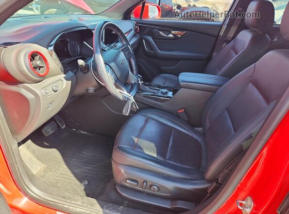 3GNKBJRS6KS688764 2019 CHEVROLET BLAZER Red Front interior view