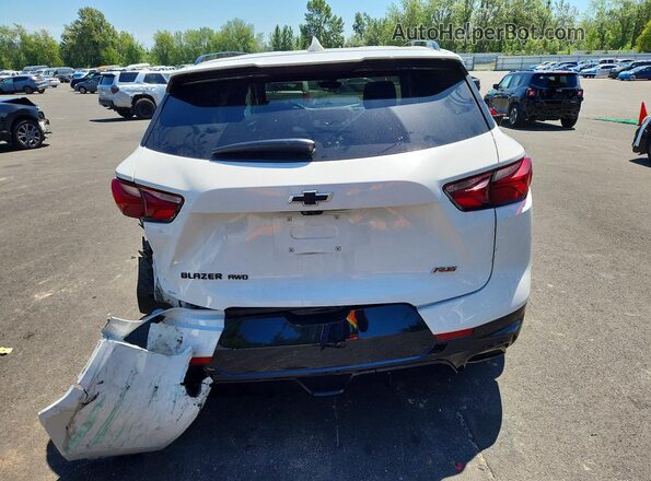 3GNKBJRS9KS591221 2019 CHEVROLET BLAZER White Rear view