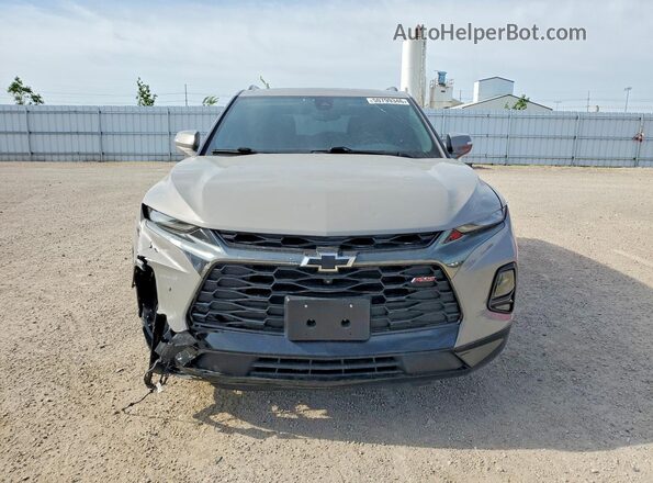 3GNKBKRS2MS529846 2021 CHEVROLET BLAZER Gray Դիմացի տեսք
