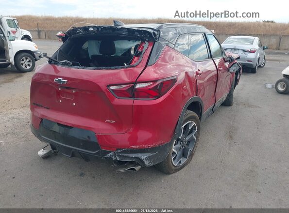 3GNKBKRS5NS143357 2022 CHEVROLET BLAZER Red Trasero derecho