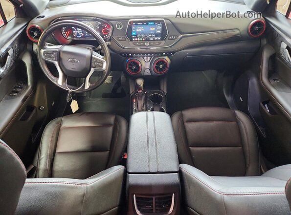 3GNKBKRS8MS524506 2021 CHEVROLET BLAZER Red Vista del salpicadero