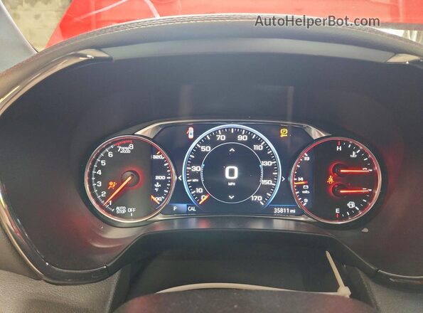 3GNKBKRS8MS524506 2021 CHEVROLET BLAZER Red Vista del cuadro de instrumentos