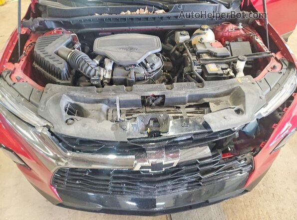 3GNKBKRS9NS145368 2022 CHEVROLET BLAZER Red Vista del compartimento del motor