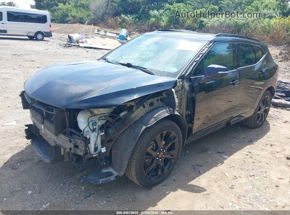 3GNKBKRSXNS190349 2022 CHEVROLET BLAZER Black Front left