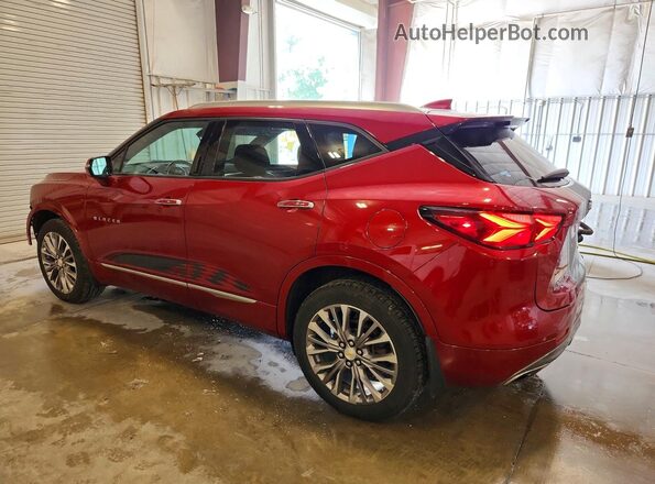 3GNKBLRS4MS558948 2021 CHEVROLET BLAZER Red Trasero izquierdo