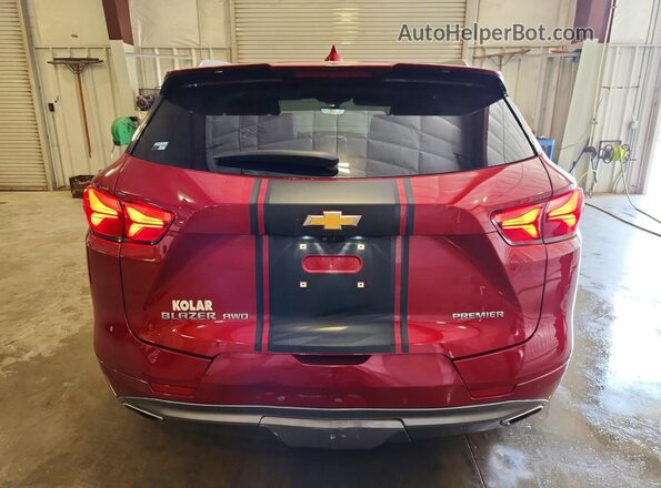 3GNKBLRS4MS558948 2021 CHEVROLET BLAZER Red Vista trasera