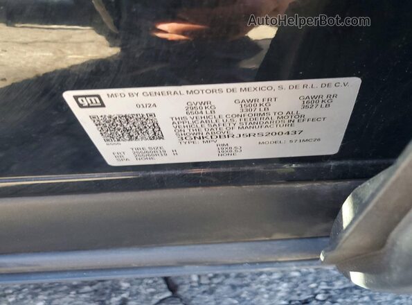 3GNKDBRJ5RS200437 2024 CHEVROLET BLAZER Black Սալոնի 360 աստիճան տեսք