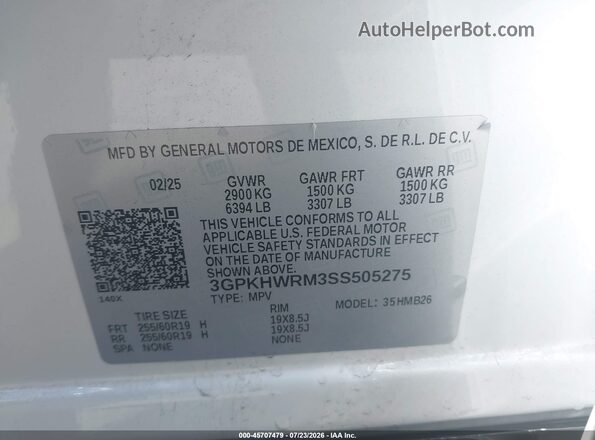 3GPKHWRM3SS505275 2025 HONDA PROLOGUE White Engine compartment view