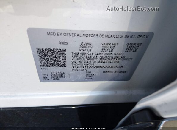 3GPKHWRM8SS507975 2025 HONDA PROLOGUE White Widok komory silnika
