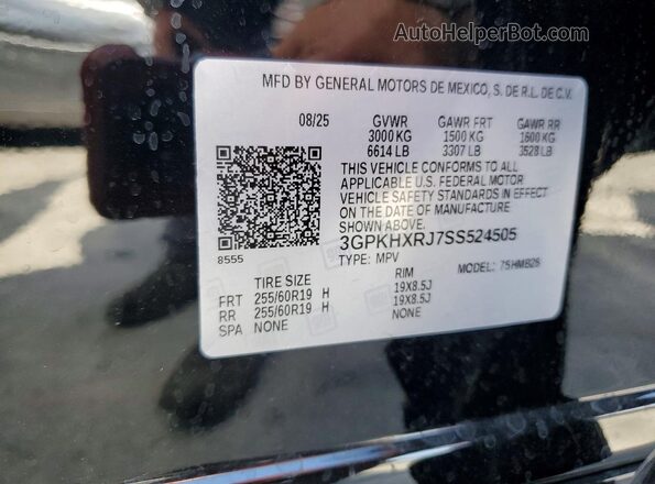 3GPKHXRJ7SS524505 2025 HONDA PROLOGUE Black Вид підкапотного простору
