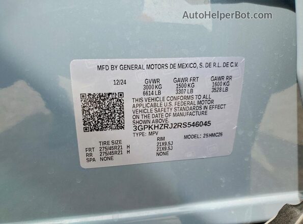 3GPKHZRJ2RS546045 2024 HONDA PROLOGUE Gray სალონის 360-გრადუსიანი ხედი