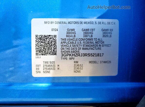 3GPKHZRJ3RS521817 2024 HONDA PROLOGUE Blue სალონის 360-გრადუსიანი ხედი
