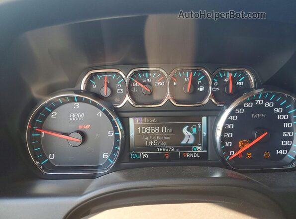 3GTP1NEC7JG212872 2018 GMC SIERRA Black Вид щитка приладів