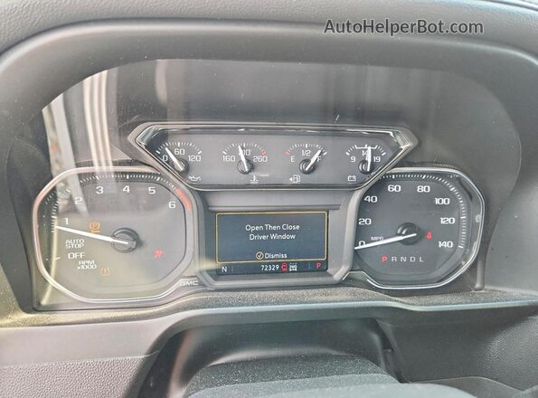 3GTP9BEK8MG180663 2021 GMC SIERRA White Вид щитка приладів