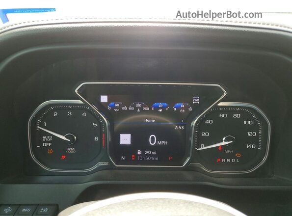 3GTP9EEL4KG237884 2019 GMC SIERRA Gray Вид щитка приладів
