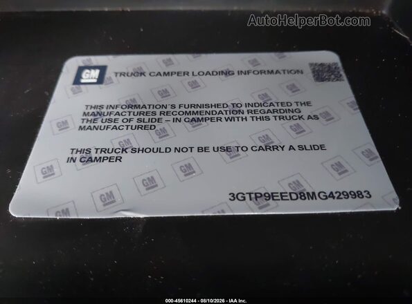 3GTP9EEL7KG229634 2019 GMC SIERRA White 