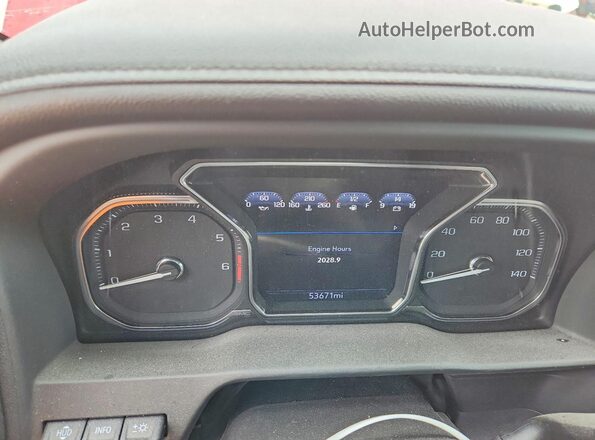 3GTP9EELXNG107998 2022 GMC SIERRA Red Instrument cluster view