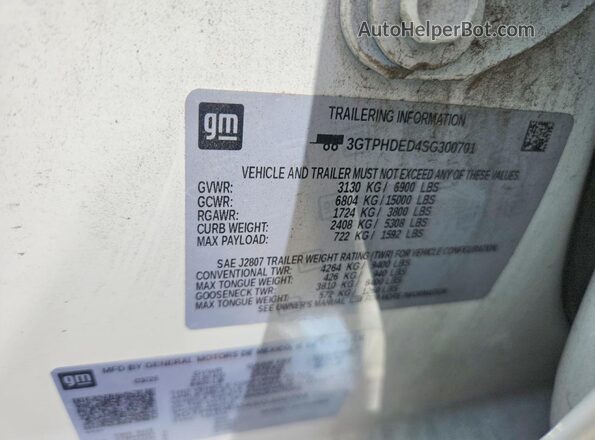 3GTPHDED4SG300701 2025 GMC SIERRA White Vista del compartimento del motor