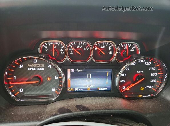 3GTU2MEC9GG123677 2016 GMC SIERRA Black Вид щитка приладів