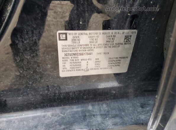 3GTU2NEC2GG173441 2016 GMC SIERRA Black Widok komory silnika