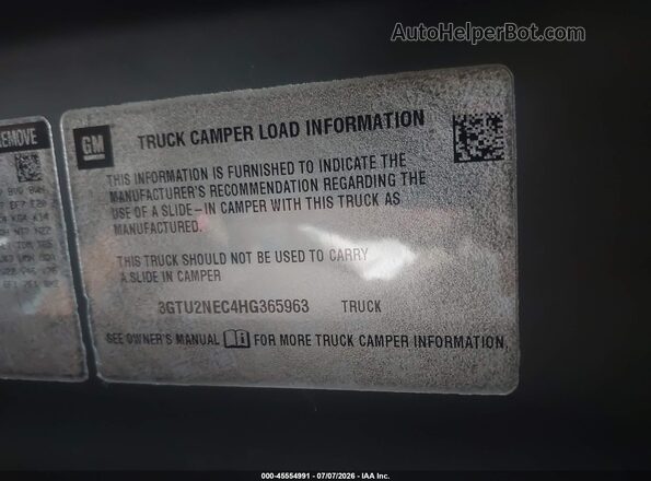 3GTU2NEC4HG365963 2017 GMC SIERRA Gray ძრავის განყოფილების ხედი