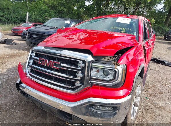 3GTU2NEC4JG129867 2018 GMC SIERRA Красный Передняя левая четверть